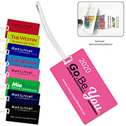 Recycled Neon & Stock Colour Background Kwik-Seal Luggage Bag Tag